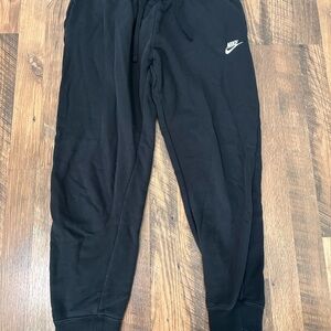 Nike Black Tapered Sweatpants with Elastic Cuffs